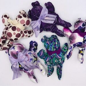 Floral and Purple Stuffed Animal Collection